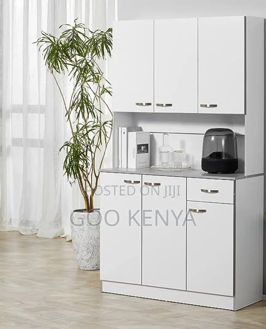 Kitchen Cabinet; Space-Saving Wooden Kitchen Organizer Cabinet