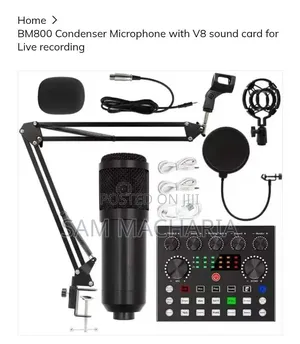 Bm 800 Condenser Mic With V8 Soundcard