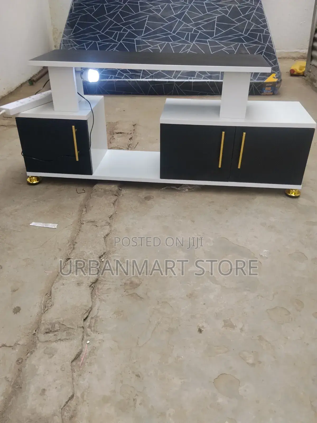 Istanbul 4ft Television Stand With Led Lights and Storage Cabinet
