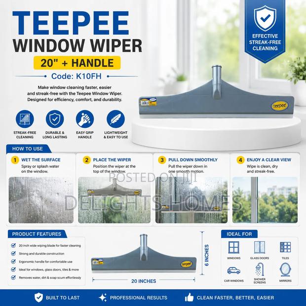Teepee Window Wiper 20" + Handle_b