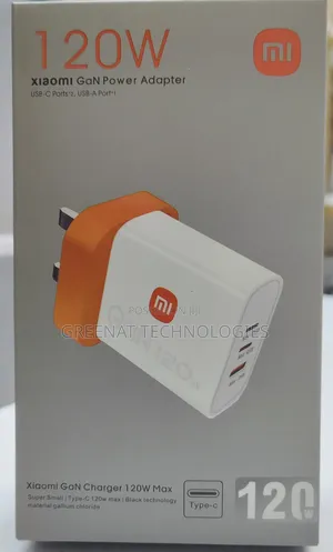 Original Xiaomi Gan Power Adapter 120w (Usb-C and Usb-a Dual Ports)