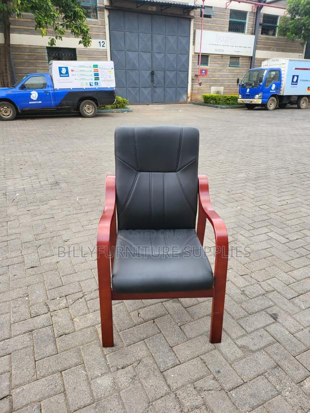 Executive Visitors Chair With Mahogany Arms Nairobi – Office Guest