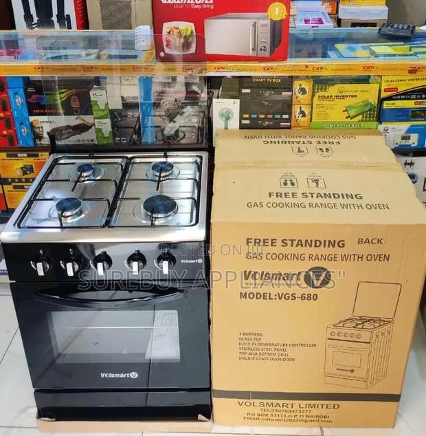Volsmart 60x60 Full Gas Standing Cooker With Gas Oven