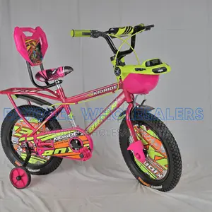 Kidride Bolt Racer Size 16 Bicycle With Training Wheels Front Basket