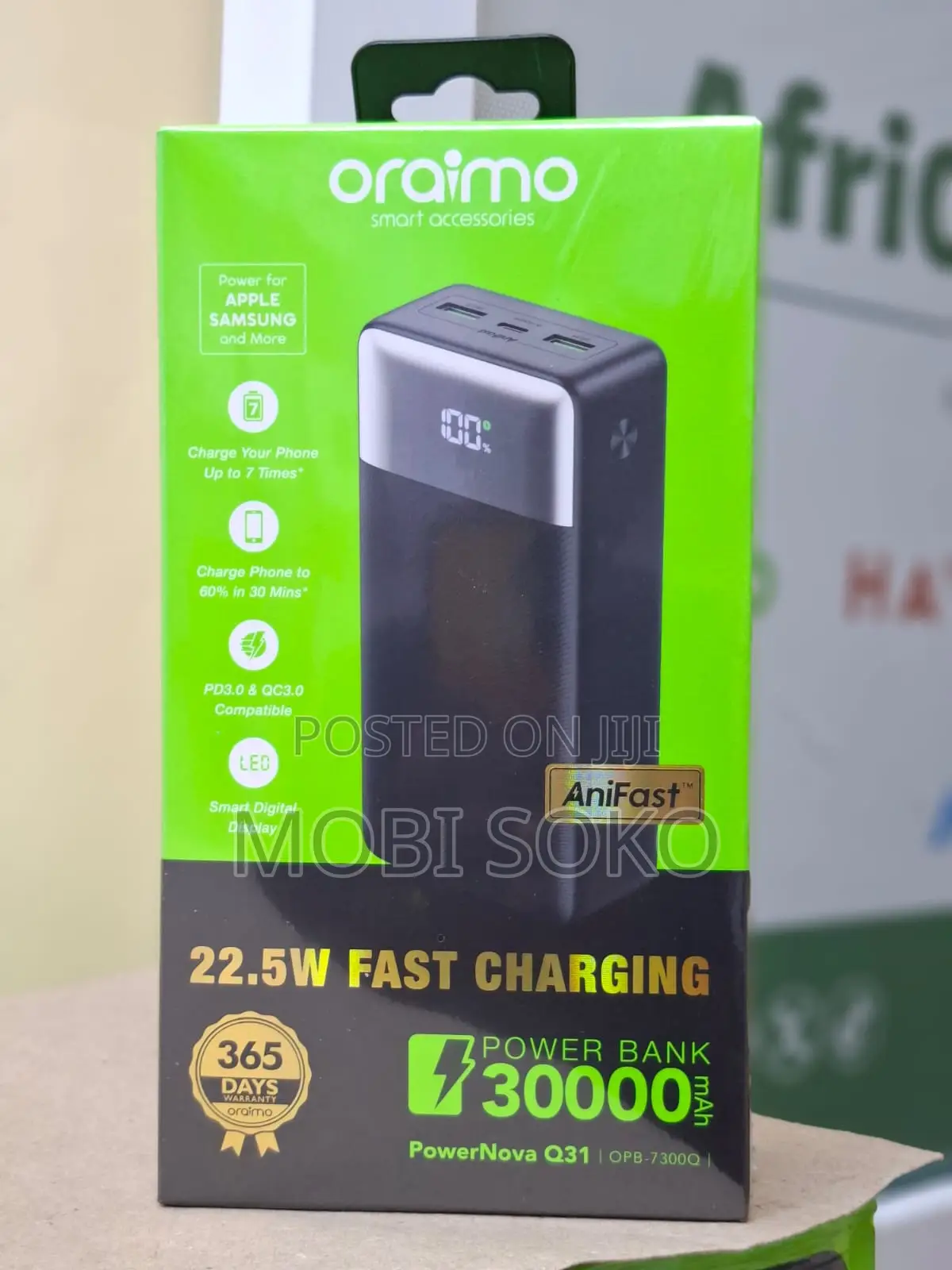 Powernova Q31 30,000mah ,Powerbank With 22.5w Fast Charging