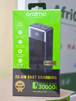 Powernova Q31 30,000mah ,Powerbank With 22.5w Fast Charging
