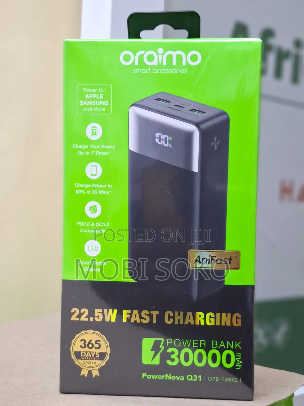 Powernova Q31 30,000mah ,Powerbank With 22.5w Fast Charging