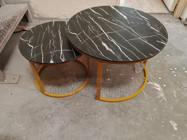 Coffee Table Marble Black Nesting
