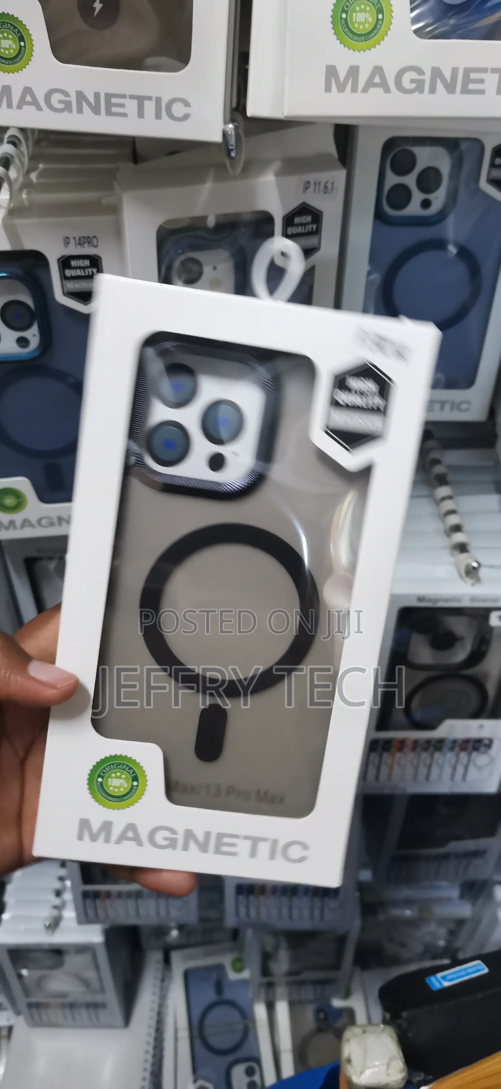 iPhone 13 Pro Max Case That Features a Built-in Magnetic Ring Layout .