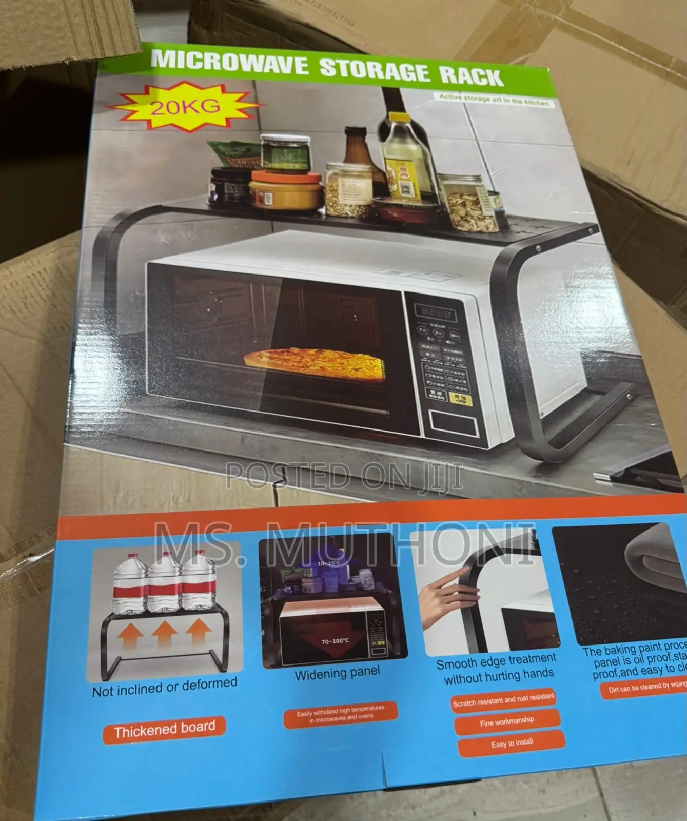 1 Tier Metallic Microwave Organizer Shelf / Stand*