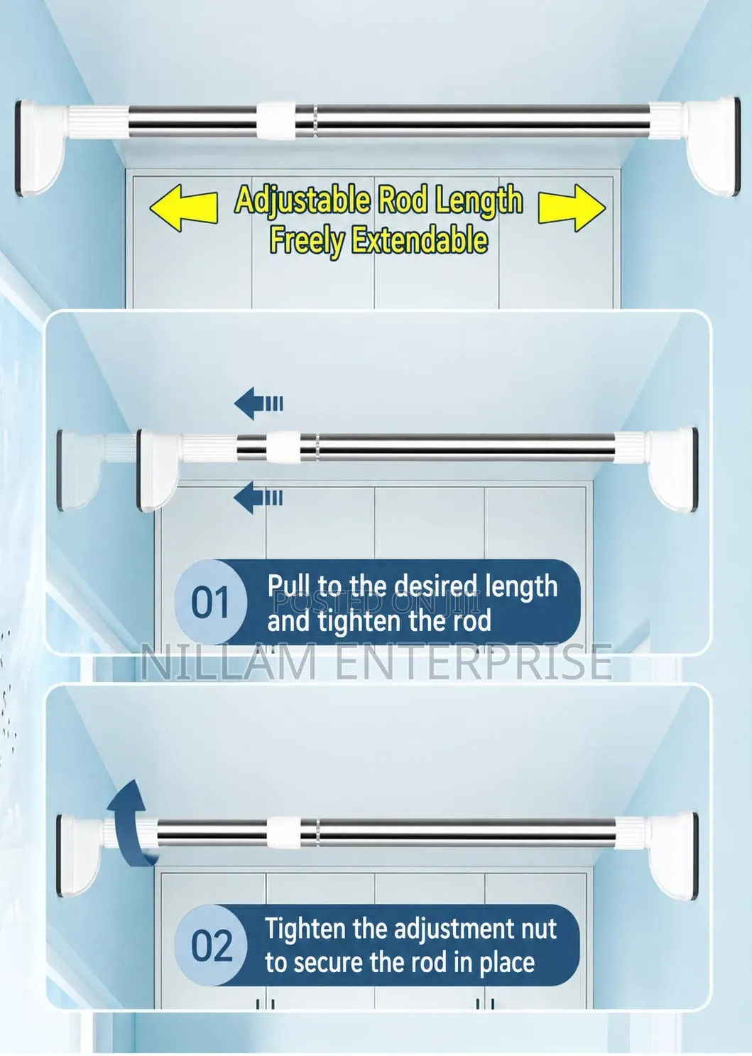 Multipurpose Adjustable Telescopic Rod*.