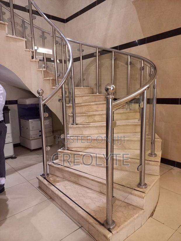 Stainless Steel Pipe Railing – Balcony Staircase - thumbnail 2