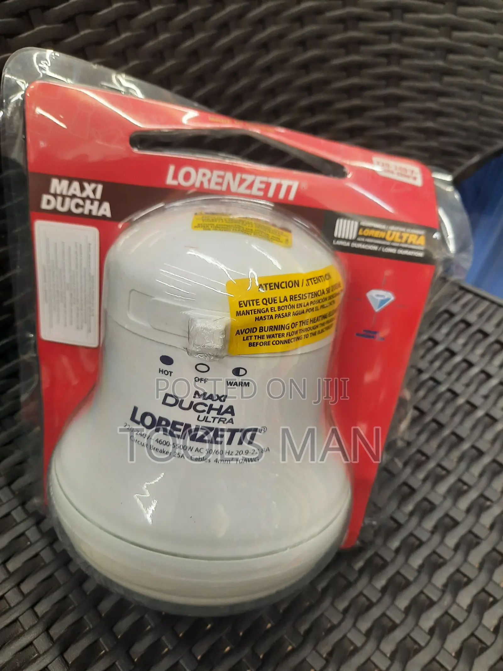 Lorenzetti Maxi Ducha Ultra Instant Shower Head - Salty,Borehole Water