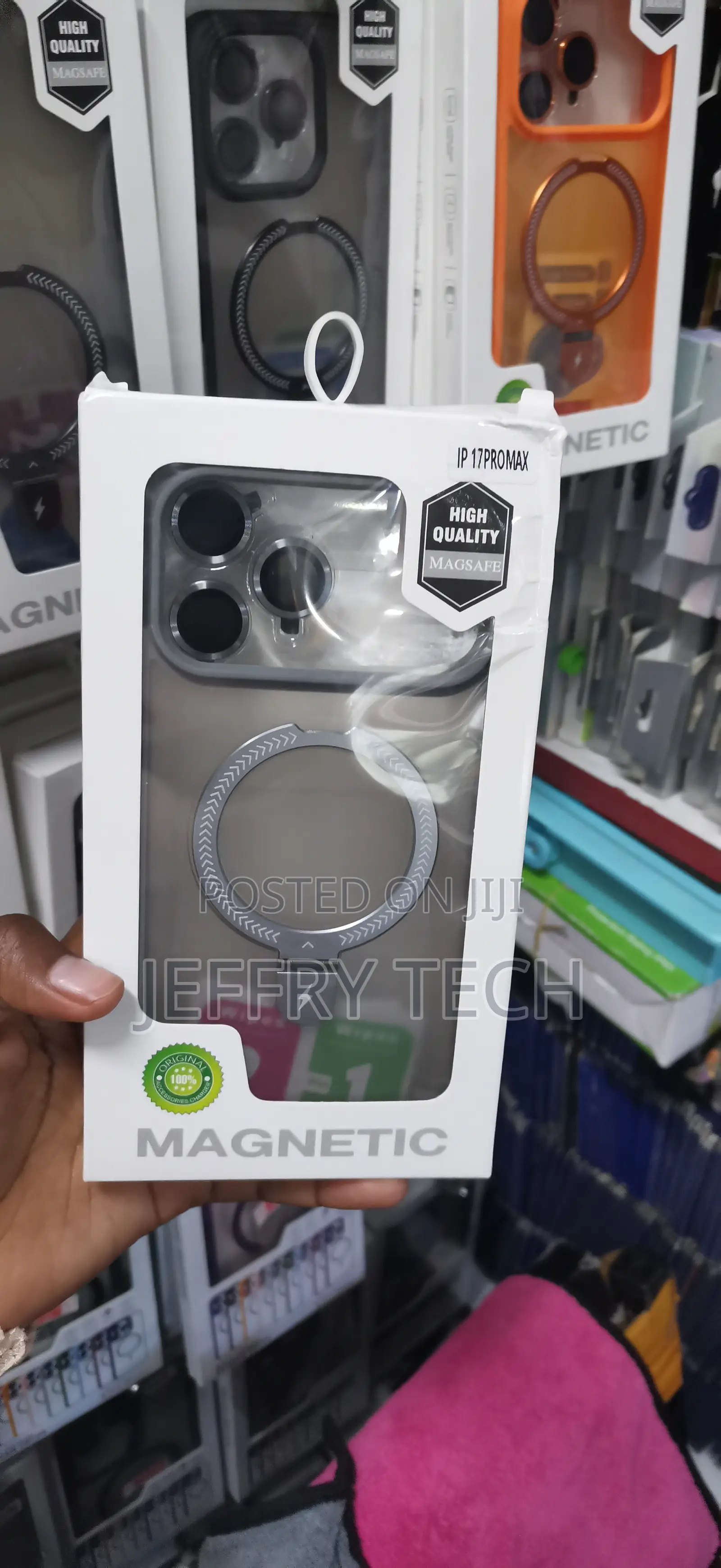 iPhone 17 Pro Max Fold-Out Ring Stand Case