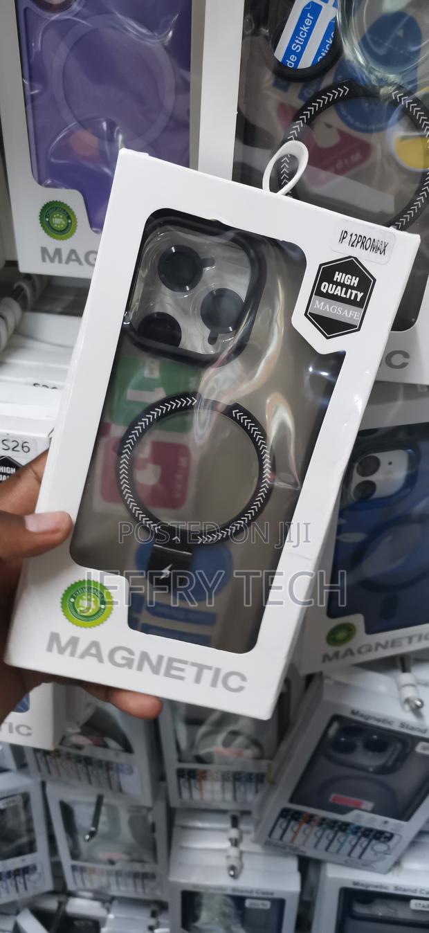 iPhone 12 Pro Max,Magsafe Integration Clear Frosted Back Panel Case - thumbnail 2