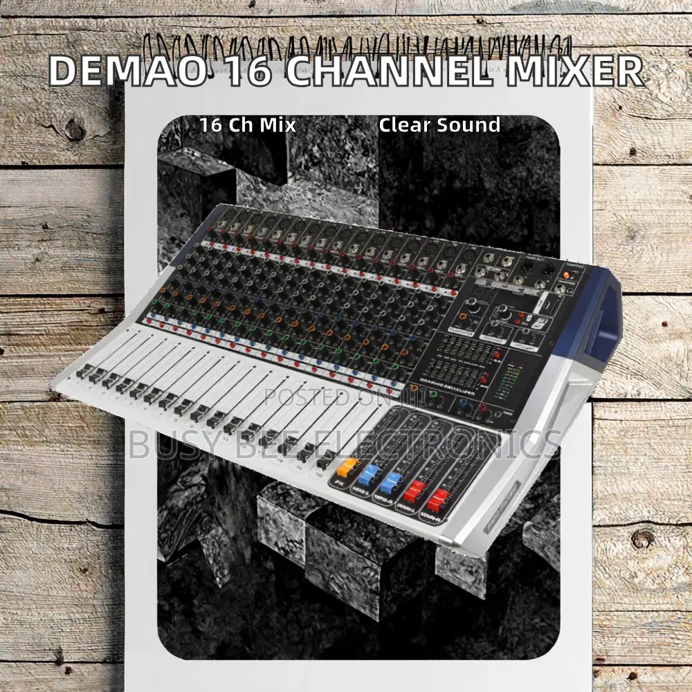 Professional Digital Mixer 16 Channels Noise Cancelling Amplifier