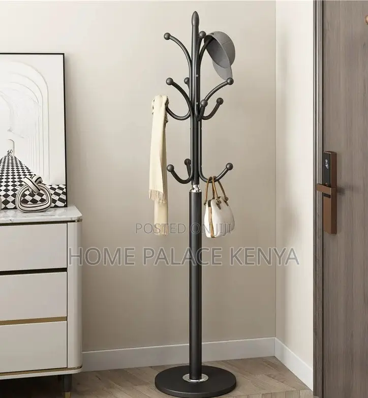 Coat Hanger: Marble Base Steel Hat Stand