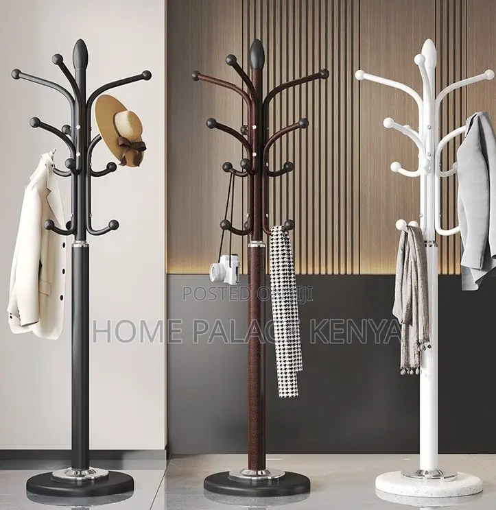 Coat Hanger: Marble Base Steel Hat Stand