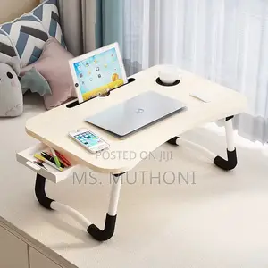 Foldable Breakfast/Study Foldable Laptop Table With a Storage Drawer.