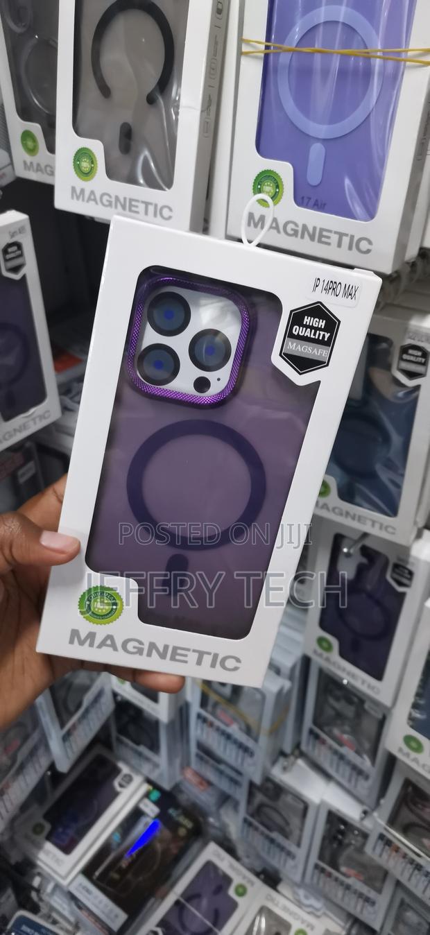 iPhone 14 Pro Max Translucent Matte Deep Purple Magsafe Phone Case - thumbnail 2