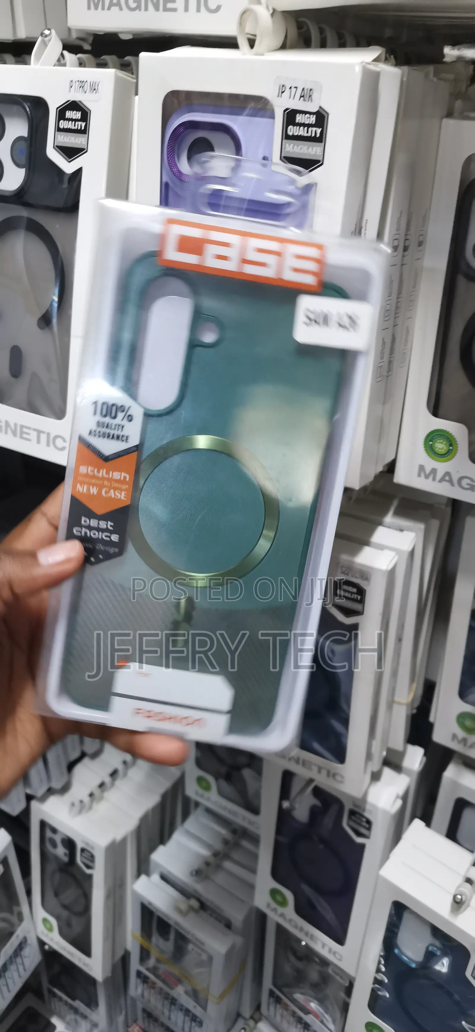 Samsung Galaxy A26 Styled in a Sleek Dark Green Color Case