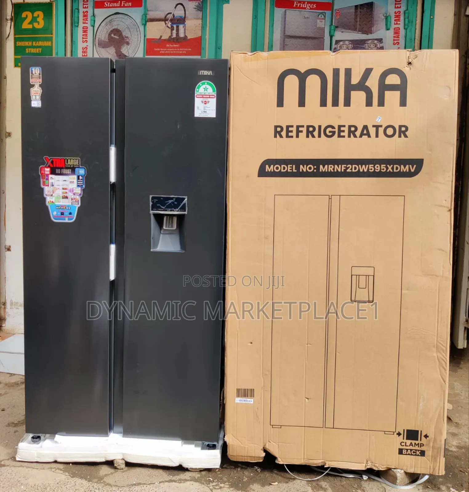 Mika Fridge 595l Side by Side No Frost With Dispenser