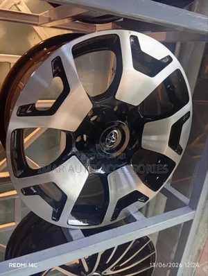 17" Toyota Style 6-Spoke Alloy Rim | Black Machined