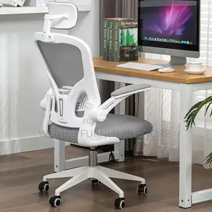 Office Chairs; White Orthopedic High Backrest Chairs