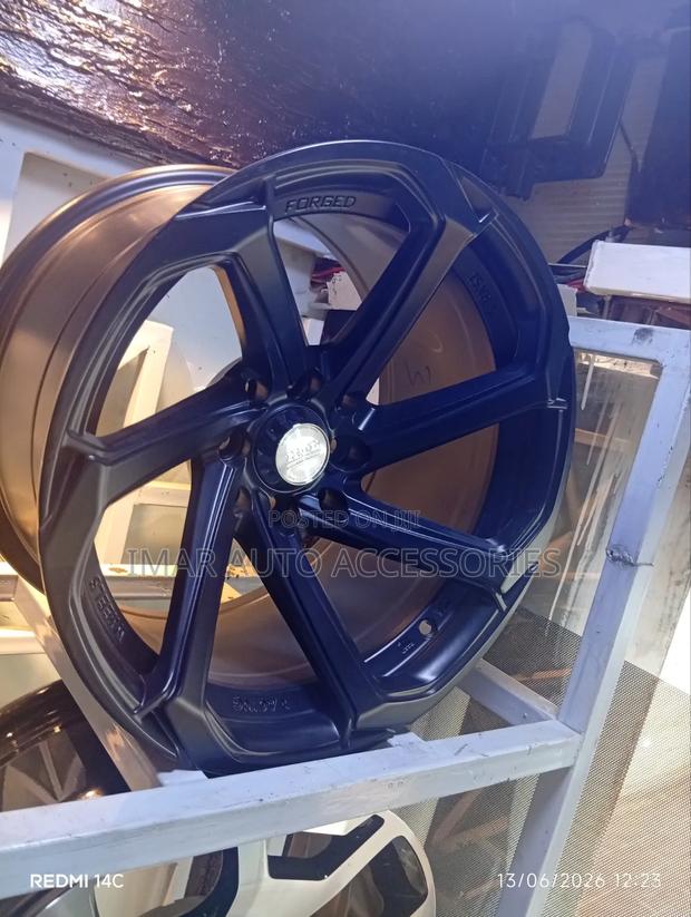 15" Forged Style Twisted 5-Spoke Rim | Matte Black