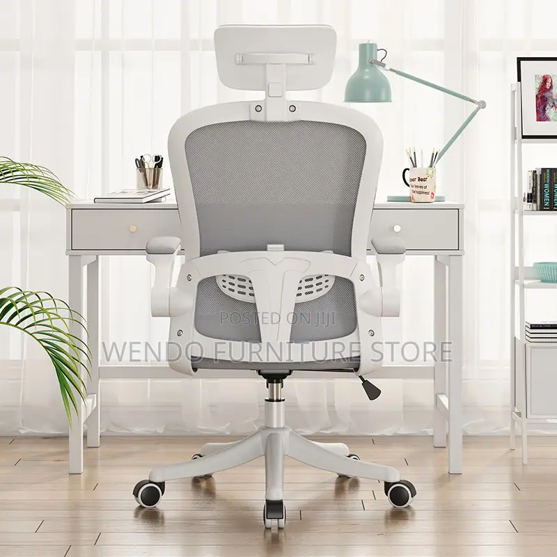 Office Chairs; White Orthopedic High Backrest Chairs