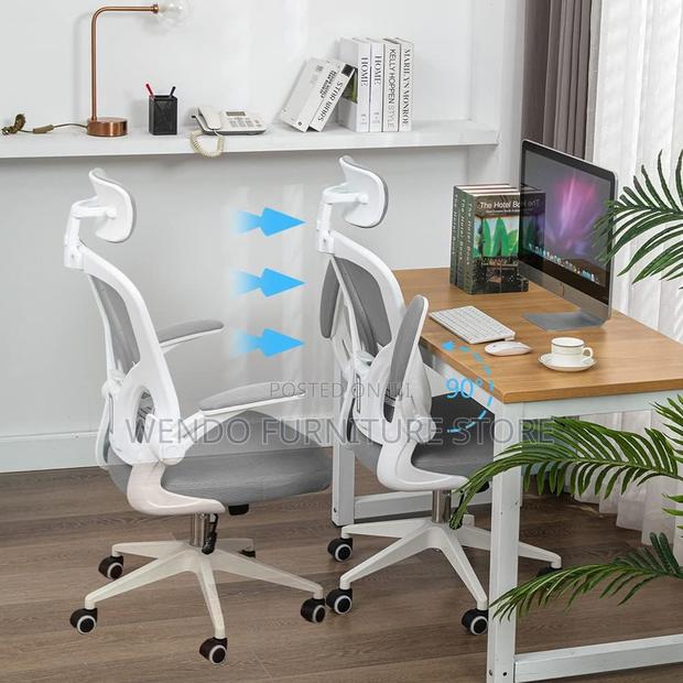 Office Chairs; White Orthopedic High Backrest Chairs - thumbnail 7