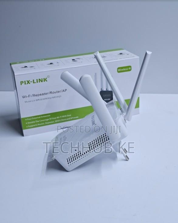 Wireless Internet Booster Pix-Link Wifi Repeater With 4 Antennas