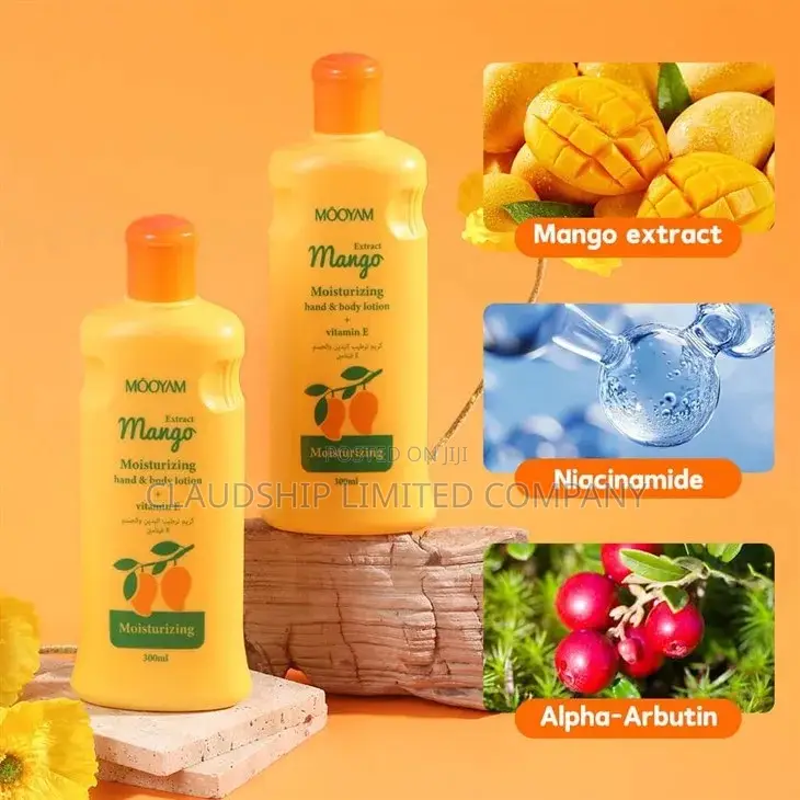 Mango Extract Hand Body Lotion Has Vitamin E,Niacinamide Alpha Arbitin