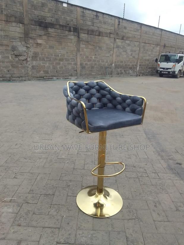 Gray Padded Bar Stools