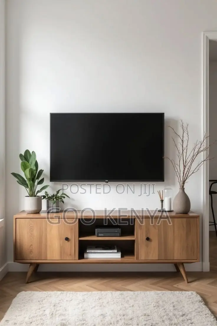 Tv Cabinet; Durable Mahogany Tv Cabinet With Ample Storage for Media