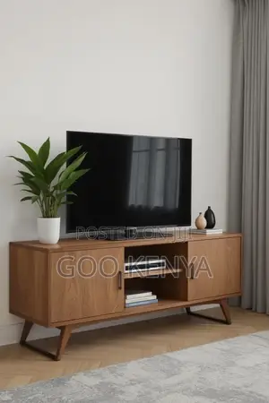Tv Cabinet; Durable Mahogany Tv Cabinet With Ample Storage for Media