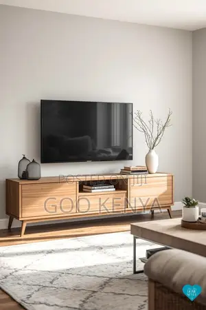 Tv Cabinet; Durable Mahogany Tv Cabinet With Ample Storage for Media