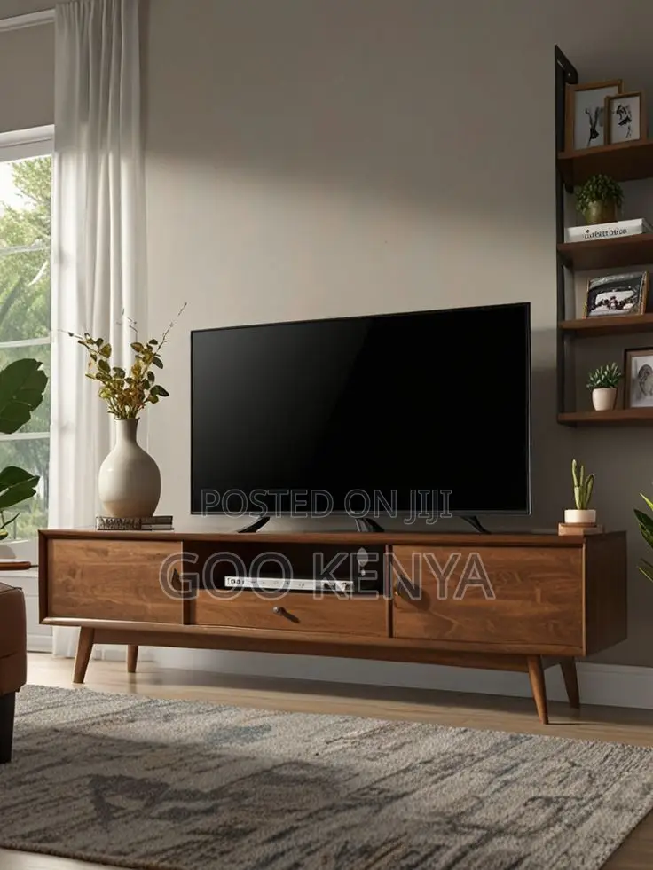 Tv Cabinet; Durable Mahogany Tv Cabinet With Ample Storage for Media