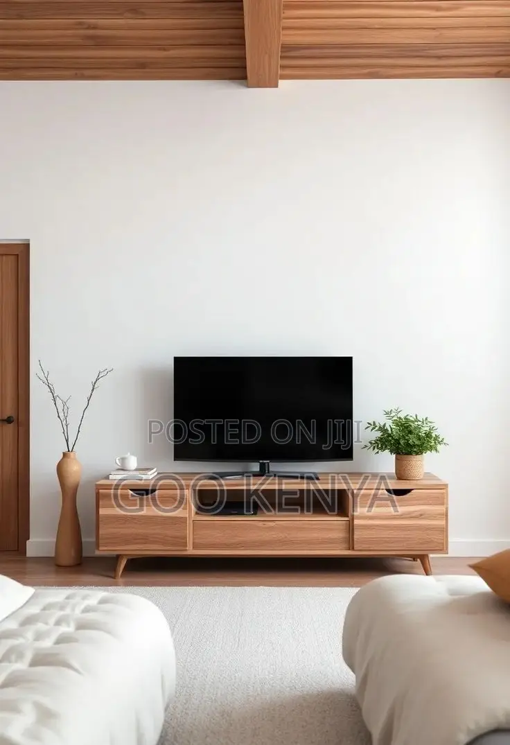 Tv Cabinet; Durable Mahogany Tv Cabinet With Ample Storage for Media