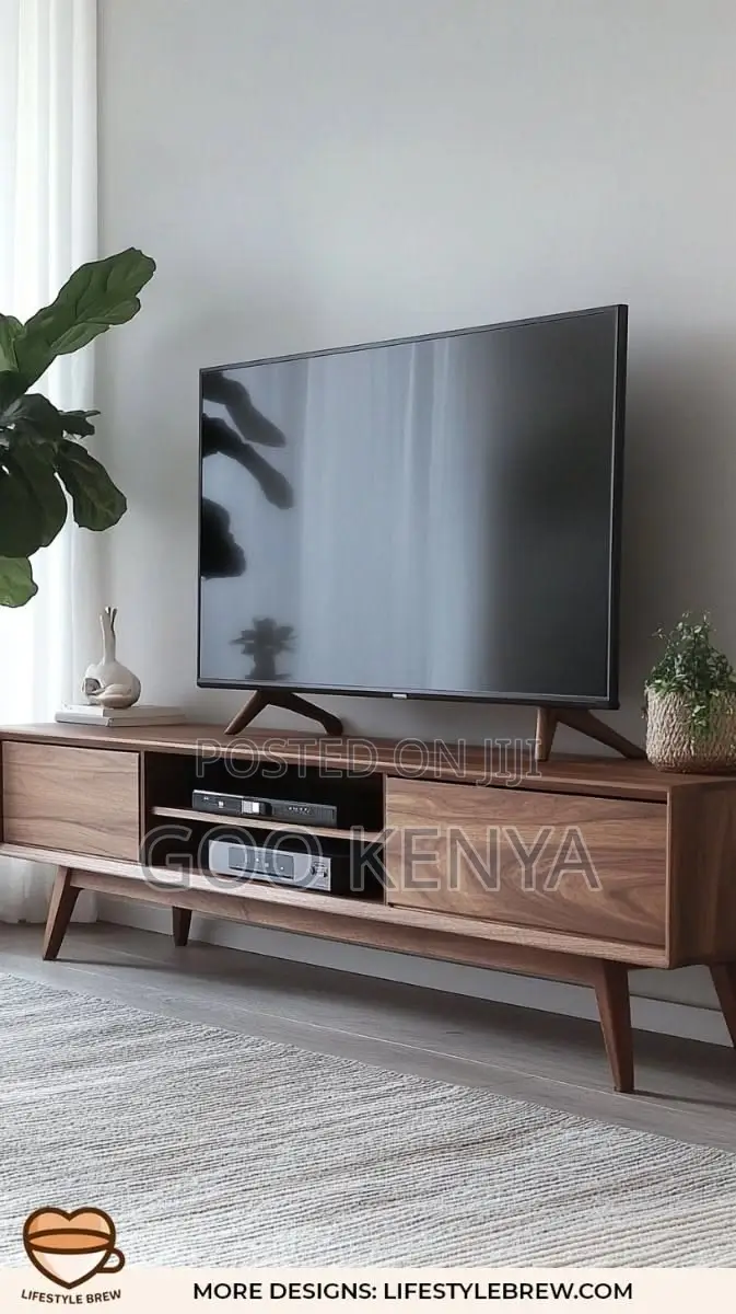 Tv Cabinet; Durable Mahogany Tv Cabinet With Ample Storage for Media
