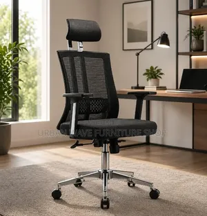 Metal Back Support Orgonomic Stylish Design Swivel Chair 