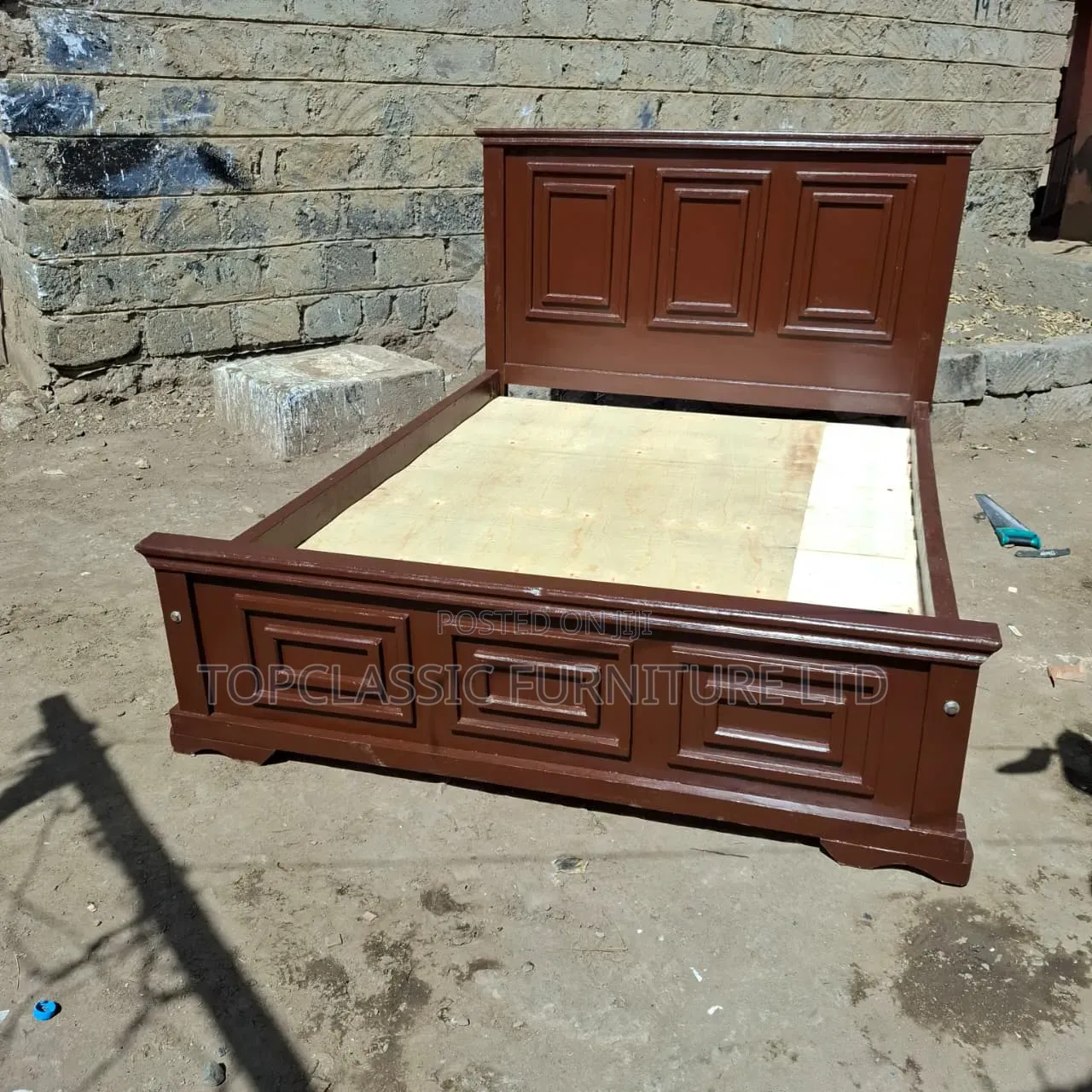 5x6 Color Chocolate Panel Bed. 3d