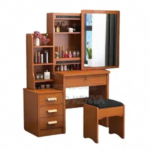 Vanity Set; Bedroom Vanity Cabinet With Sliding Mirror and Organizers