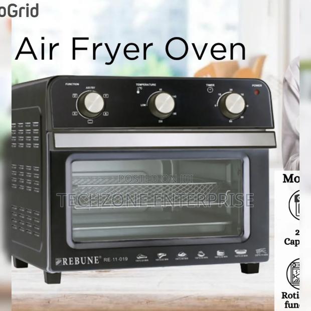Rebune Re-11-019 Air Fryer Oven 22l - Black With Warranty 