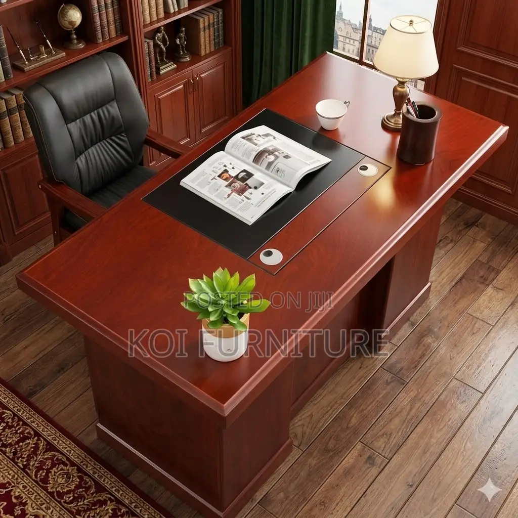 Office Desk; 1400mm Executive Mahogany Table