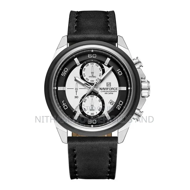 Naviforce Nf8075 Chronograph Leather Watch for Men