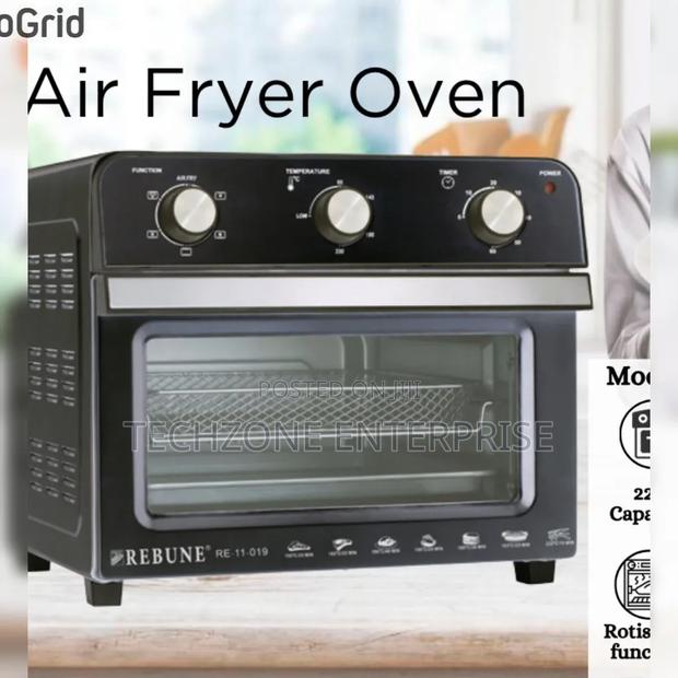 Rebune Re-11-019 Air Fryer Oven 22l - Black With 1500 Watts 
