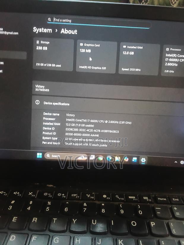 Laptop Lenovo ThinkPad T470s 12GB Intel Core i7 SSD 256GB - thumbnail 3