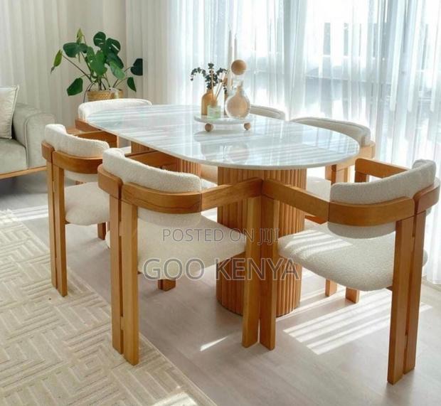 Dining Set; Heavy-Duty Solid Wood Dining Chair With Table for Home - thumbnail 7