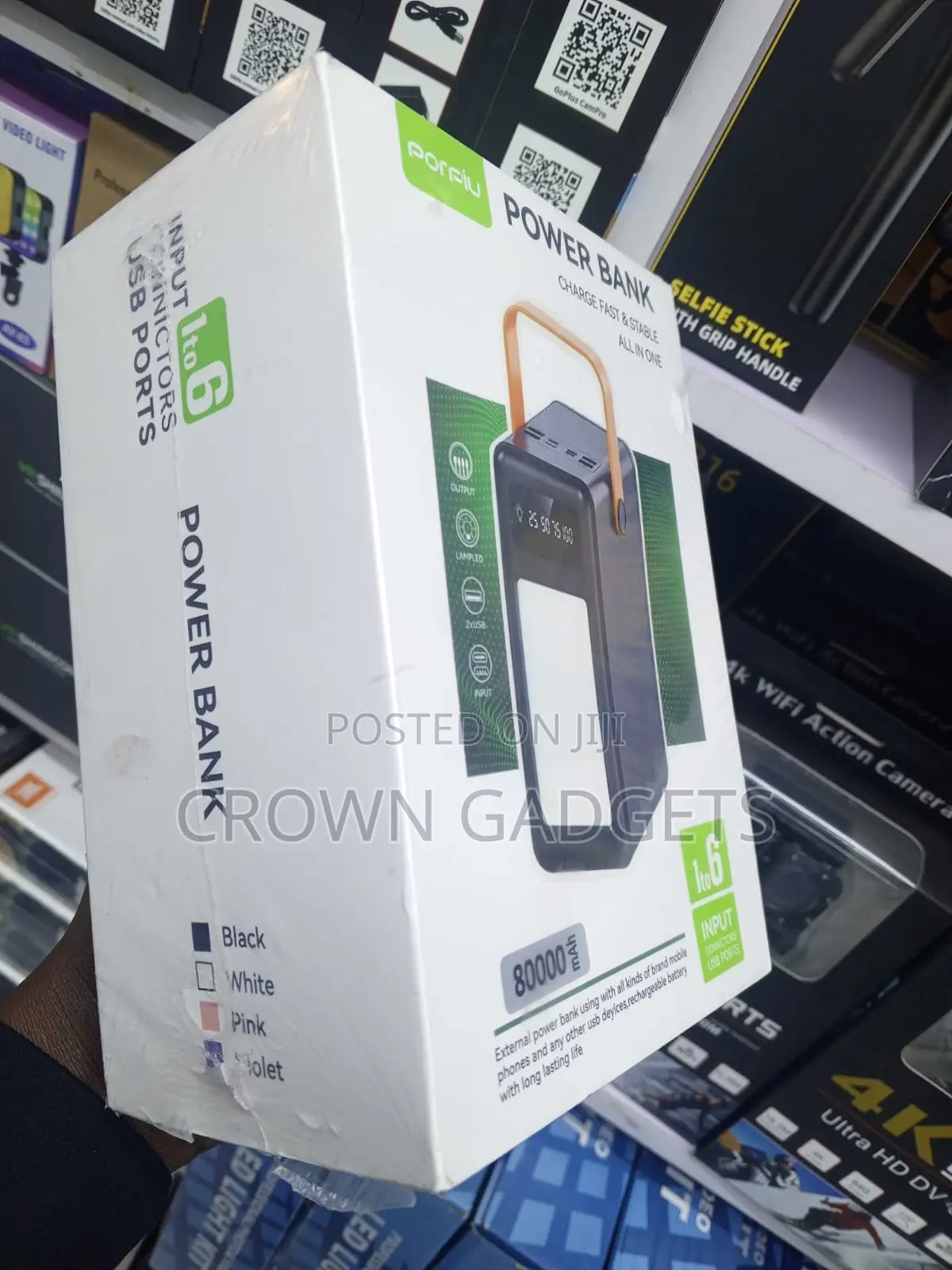 Porpiu 80000mah Power Bank 22.5w Fast Charging Portable